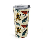 20oz Costa Rican Frog Pattern Tumbler — Colorful Poison Dart Frog Travel Cup
