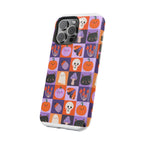 Halloween Pattern Magnetic Impact-Resistant Phone Case — Cute Pumpkins, Cats & Ghosts