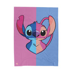 Manta de Felpa Aterciopelada de Stitch y Angel