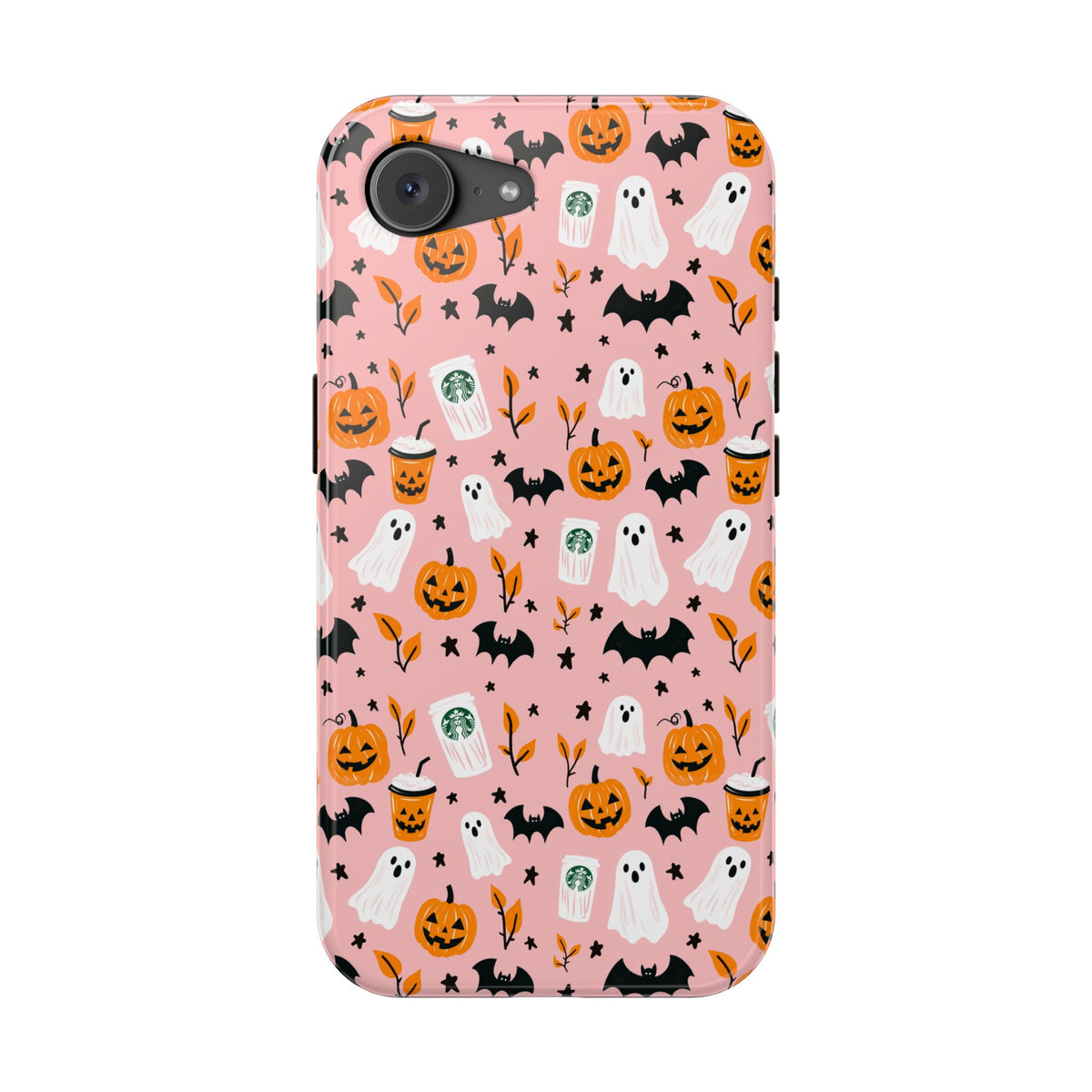 Halloween Ghosts & Pumpkins Magnetic Phone Case — Cute Pink Spooky Pattern