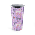 20oz Floral Lamb Tumbler — Cute Pastel Animal Travel Cup