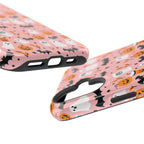 Halloween Ghosts & Pumpkins Magnetic Phone Case — Cute Pink Spooky Pattern