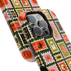 Halloween Stamp Pattern Phone Case — Cute Spooky Icons Magnetic Impact-Resistant Case