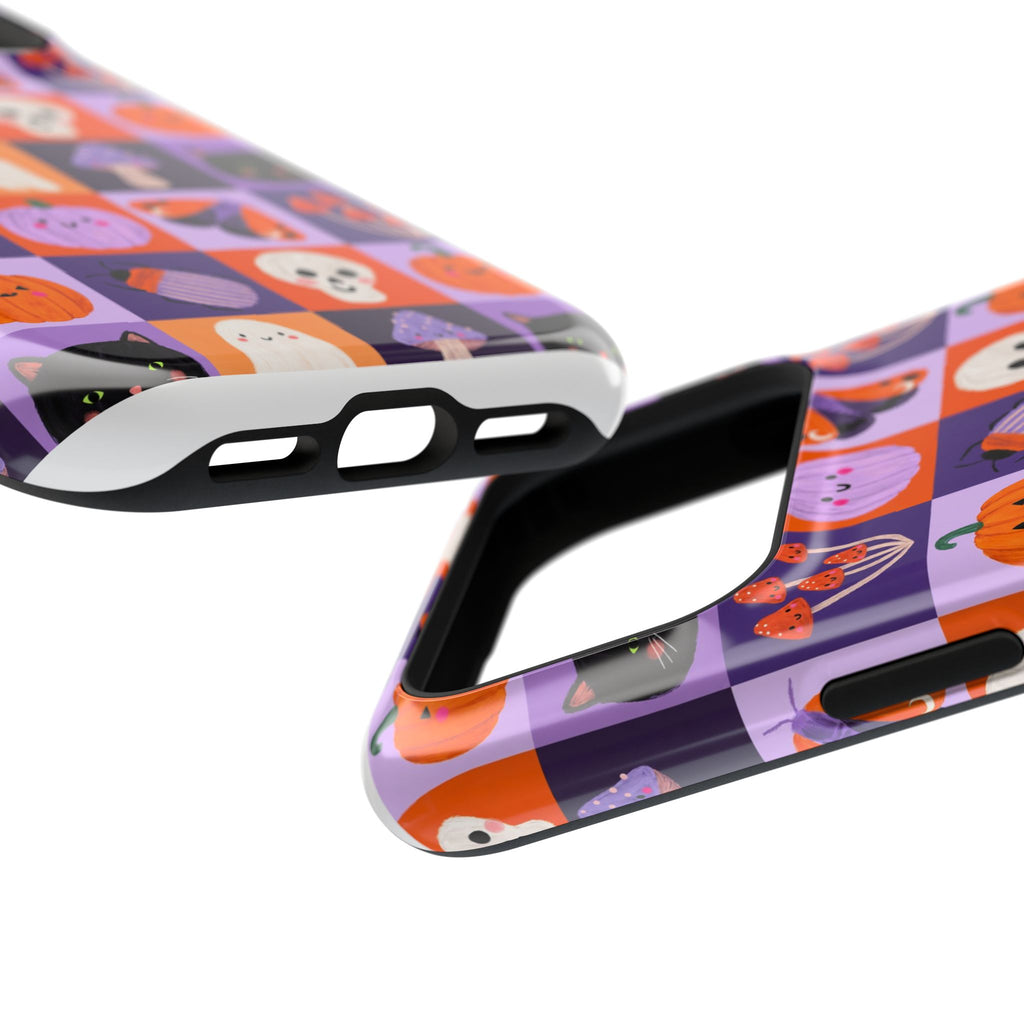Halloween Pattern Magnetic Impact-Resistant Phone Case — Cute Pumpkins, Cats & Ghosts
