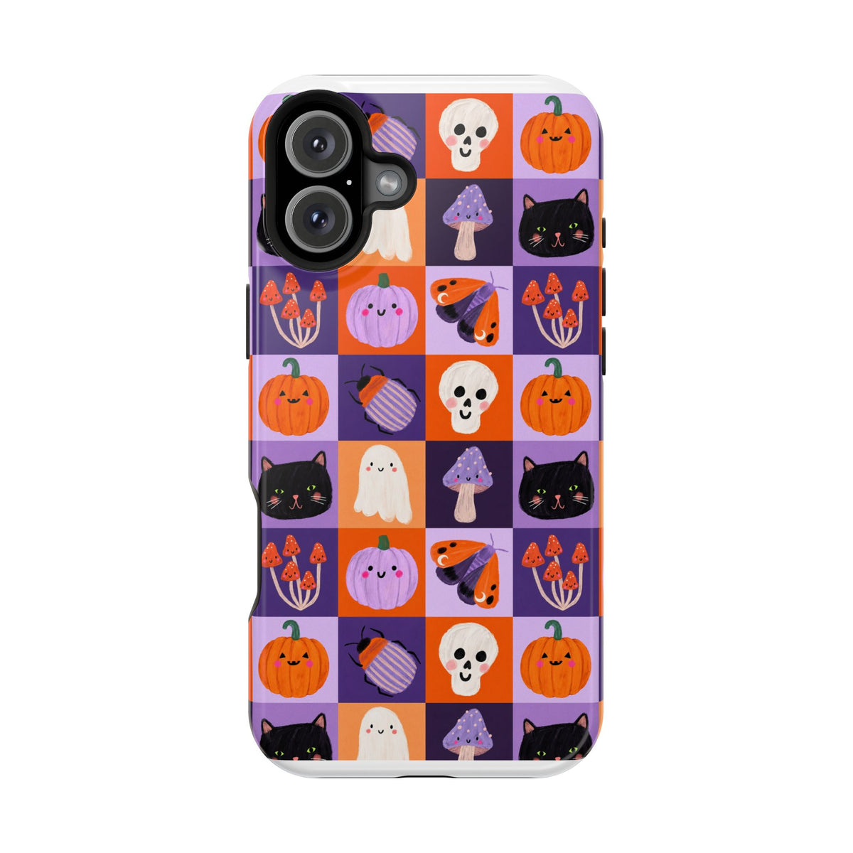 Halloween Pattern Magnetic Impact-Resistant Phone Case — Cute Pumpkins, Cats & Ghosts