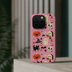 Cute Pink Halloween Magnetic Impact Phone Case — Ghosts, Pumpkins & Skulls