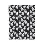 Ghost Pattern Velveteen Plush Blanket — Soft Halloween Throw for Cozy Nights