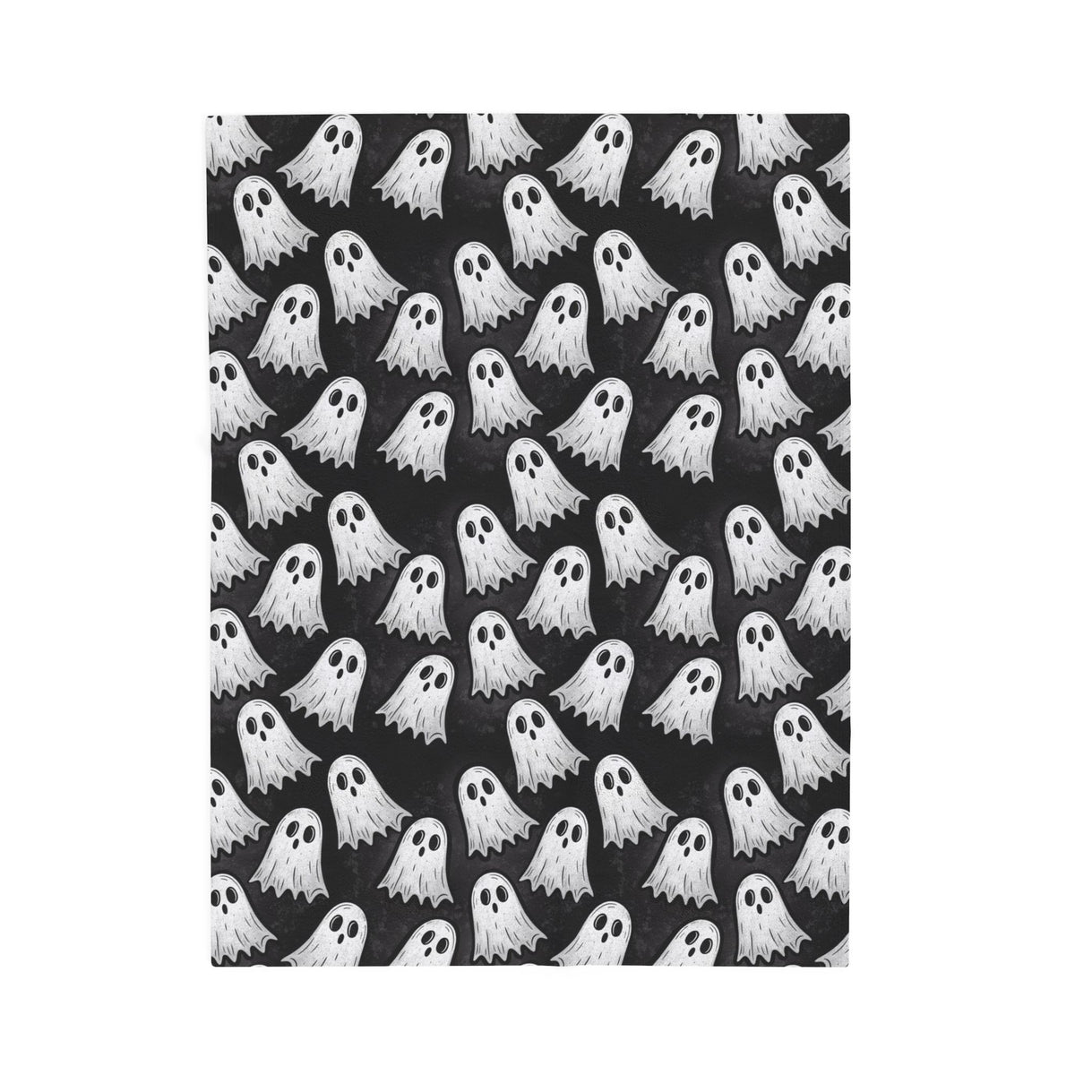 Ghost Pattern Velveteen Plush Blanket — Soft Halloween Throw for Cozy Nights