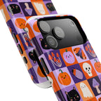 Halloween Pattern Magnetic Impact-Resistant Phone Case — Cute Pumpkins, Cats & Ghosts