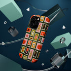 Halloween Stamp Pattern Phone Case — Cute Spooky Icons Magnetic Impact-Resistant Case