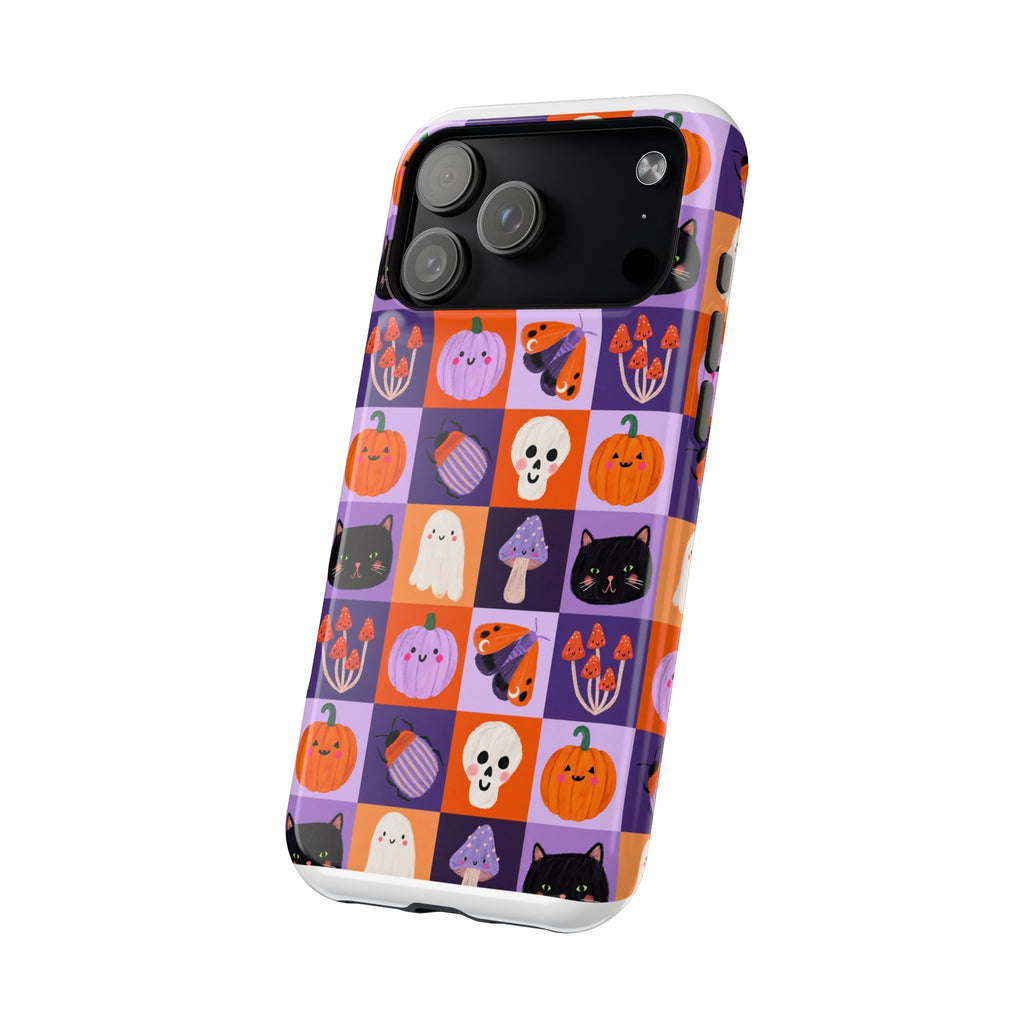 Halloween Pattern Magnetic Impact-Resistant Phone Case — Cute Pumpkins, Cats & Ghosts