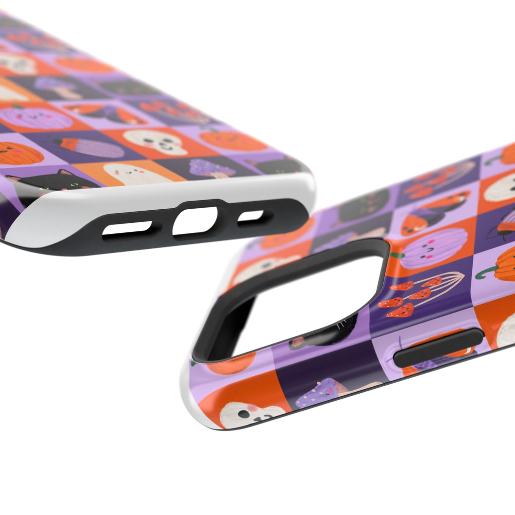 Halloween Pattern Magnetic Impact-Resistant Phone Case — Cute Pumpkins, Cats & Ghosts
