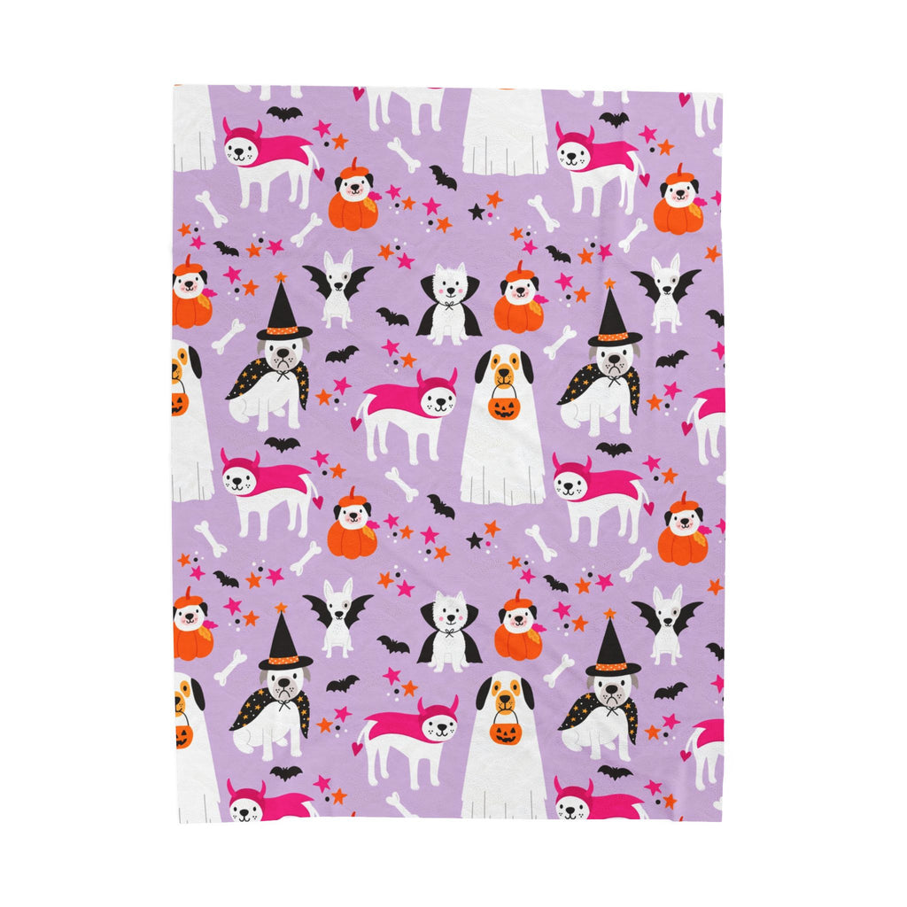 Halloween Dogs Velveteen Plush Blanket