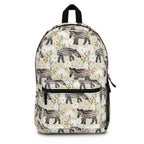 Wild Tapir Pattern Backpack — Cute Jungle Animal School Bag