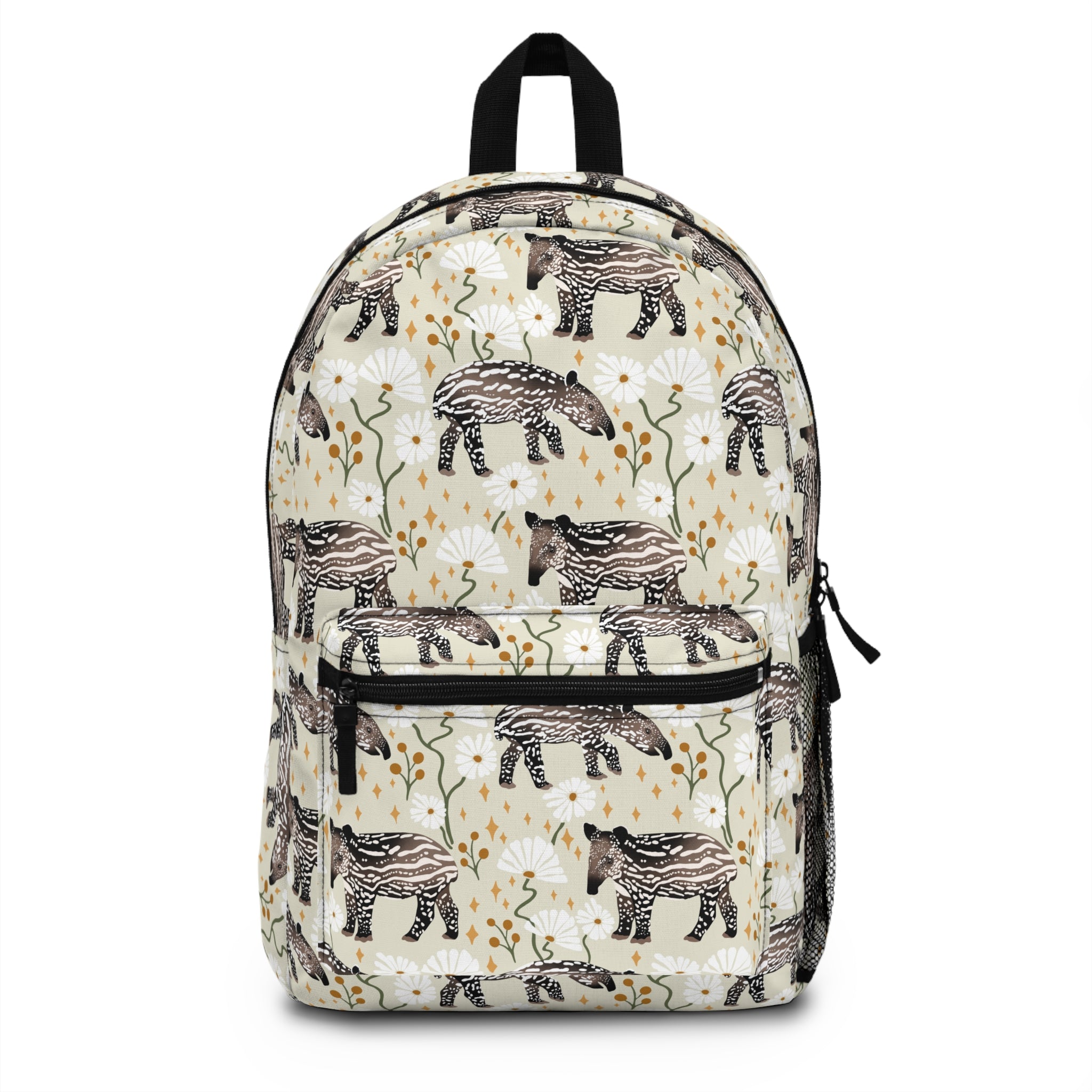 Wild Tapir Pattern Backpack — Cute Jungle Animal School Bag