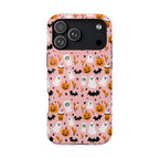 Halloween Ghosts & Pumpkins Magnetic Phone Case — Cute Pink Spooky Pattern