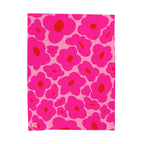 Manta retro floral rosa
