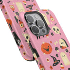 Cute Pink Halloween Magnetic Impact Phone Case — Ghosts, Pumpkins & Skulls