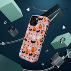 Halloween Cute Pattern Phone Case — Pink Ghosts, Pumpkins & Bats Magnetic Impact-Resistant