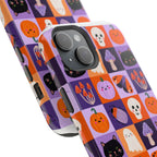 Halloween Pattern Magnetic Impact-Resistant Phone Case — Cute Pumpkins, Cats & Ghosts