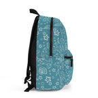 Sea Creatures Pattern Backpack — Whimsical Ocean Shells & Starfish School Bag