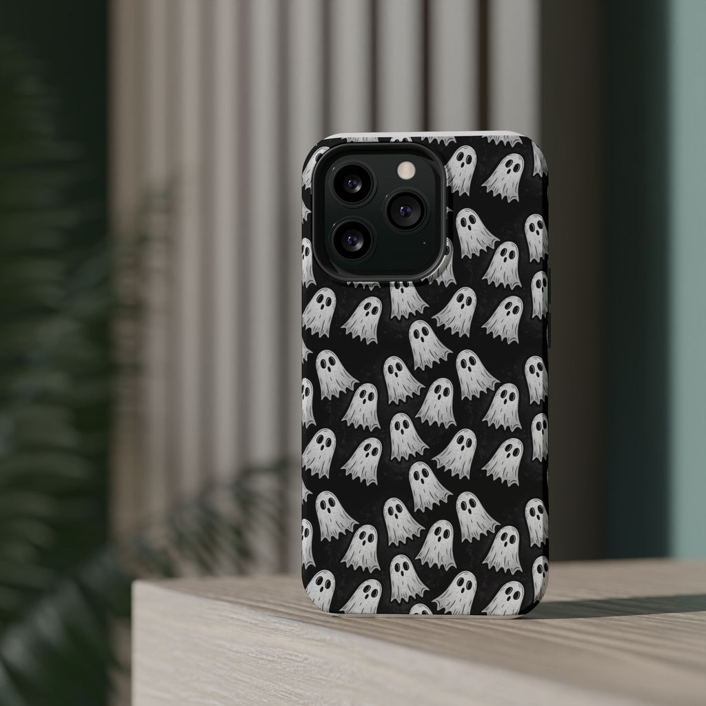 Phone Case — Cute Ghost Halloween Pattern Magnetic Impact-Resistant Case