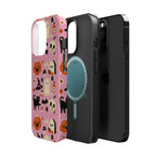 Cute Pink Halloween Magnetic Impact Phone Case — Ghosts, Pumpkins & Skulls