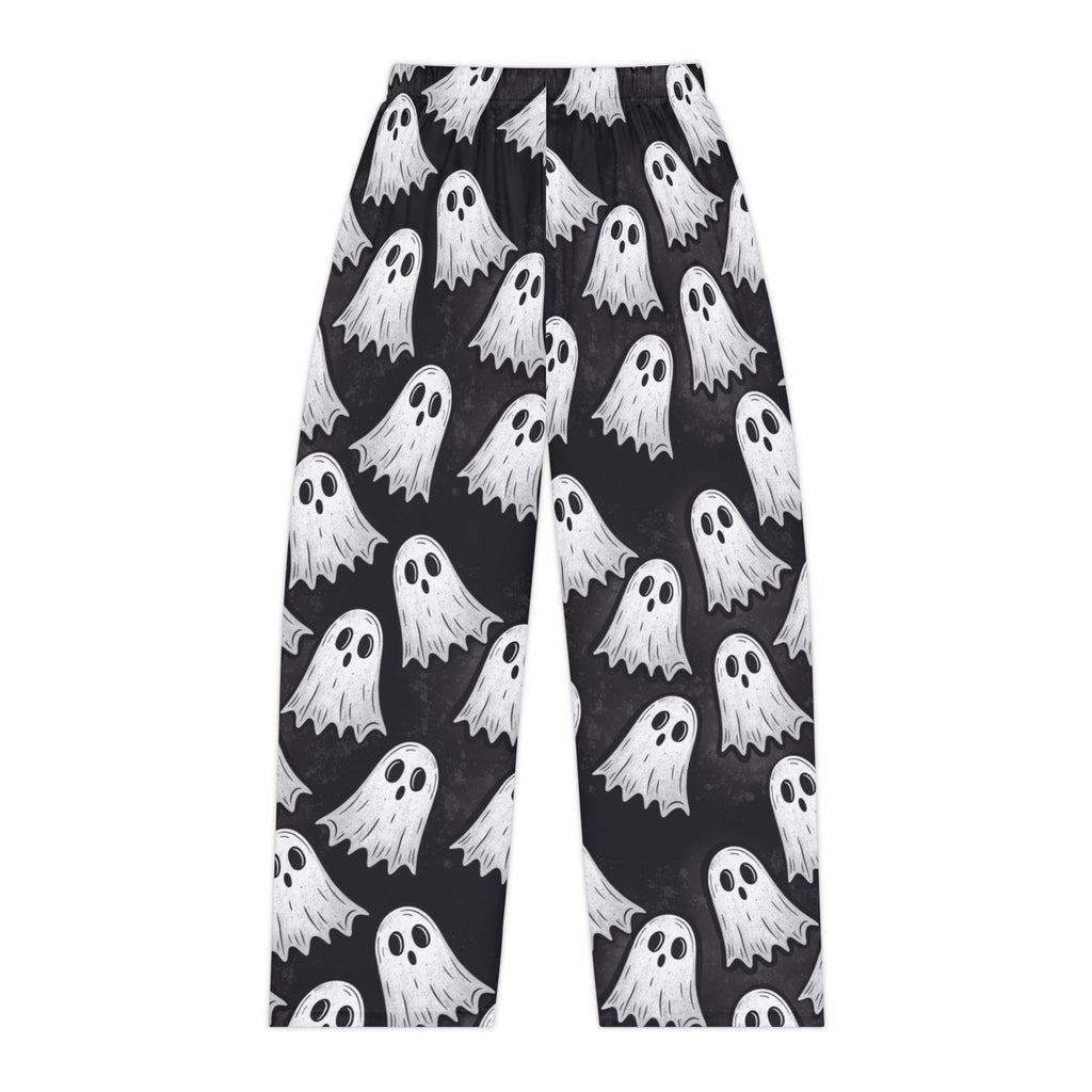 Ghost Print Pajama Pants — Women's Halloween Lounge Sleepwear