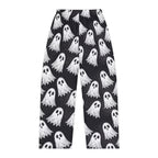 Ghost Print Pajama Pants — Women's Halloween Lounge Sleepwear