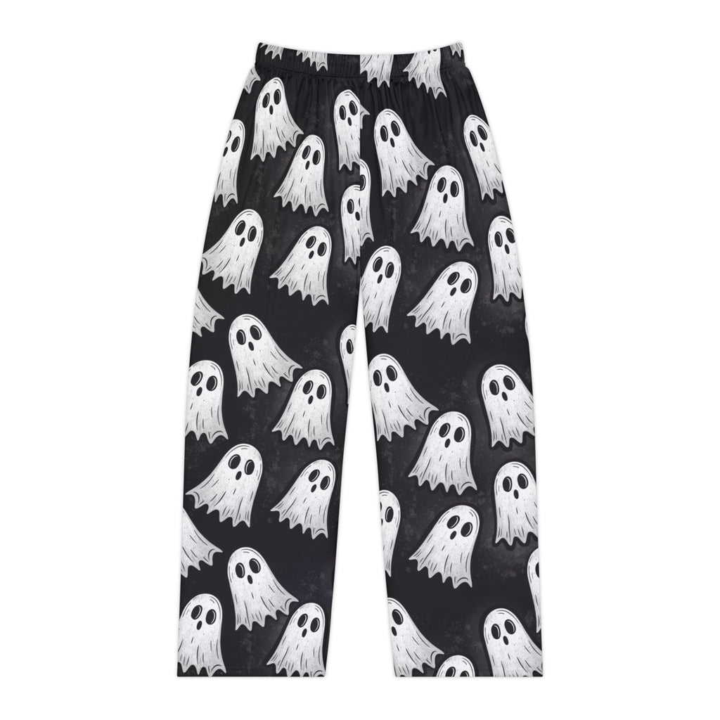 Ghost Print Pajama Pants — Women's Halloween Lounge Sleepwear