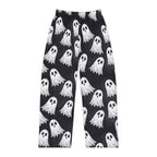 Ghost Print Pajama Pants — Women's Halloween Lounge Sleepwear