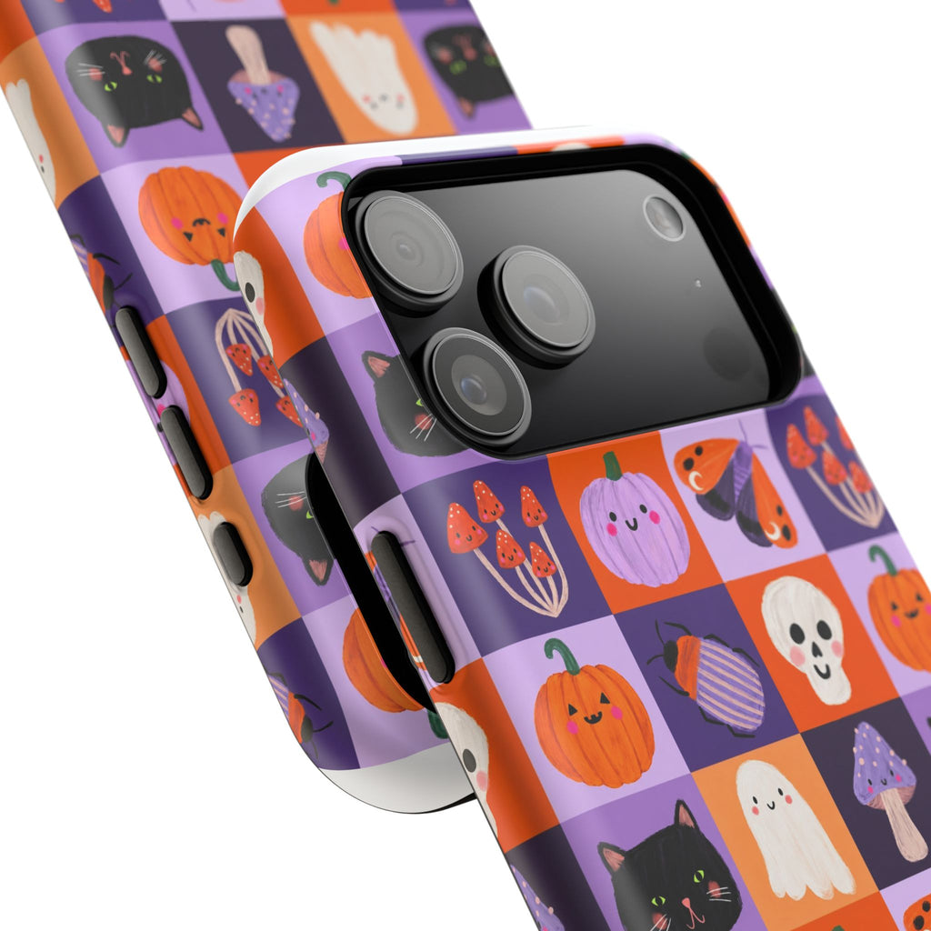 Halloween Pattern Magnetic Impact-Resistant Phone Case — Cute Pumpkins, Cats & Ghosts