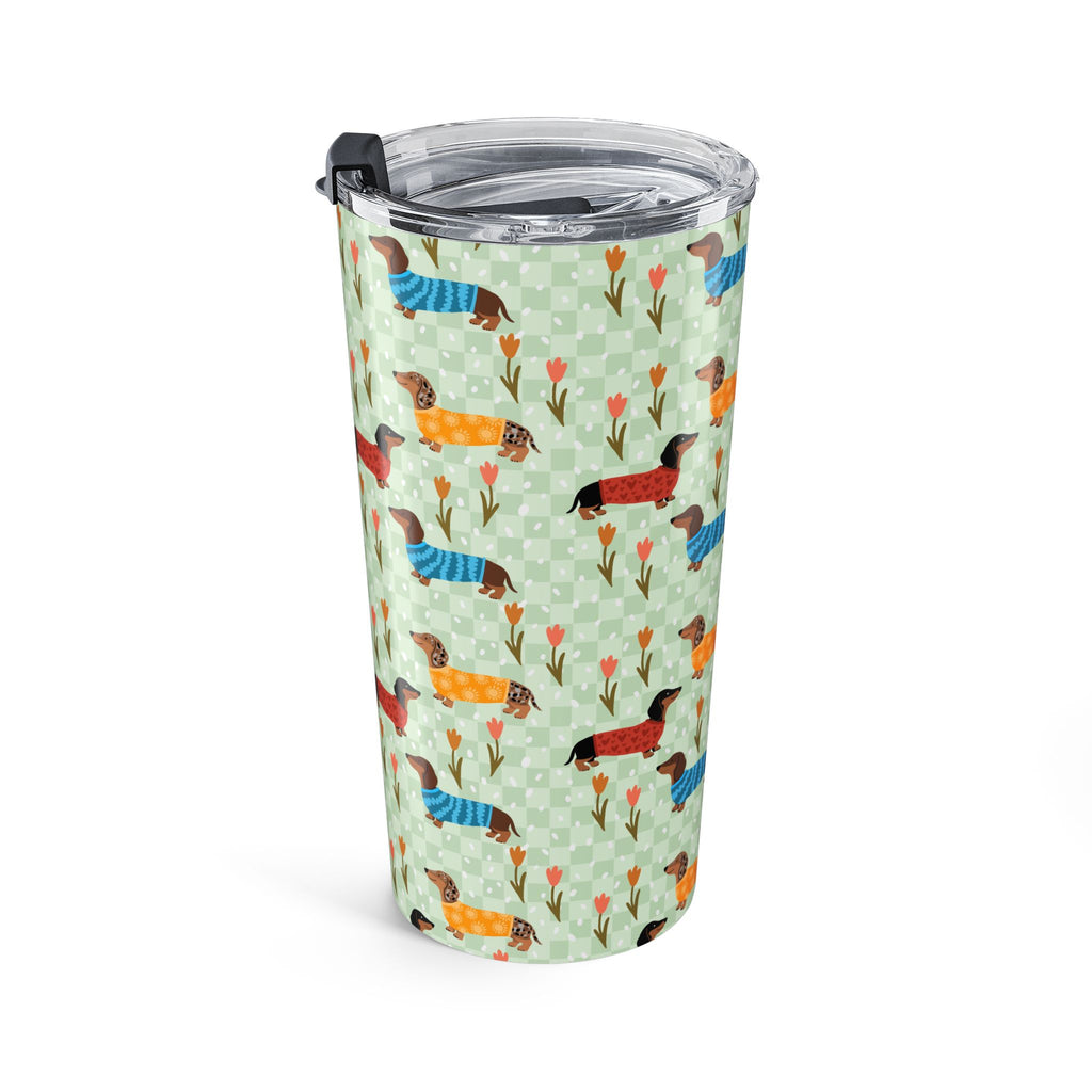 20oz Dachshund Pattern– Colorful Wiener Dog Travel Cup