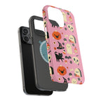 Cute Pink Halloween Magnetic Impact Phone Case — Ghosts, Pumpkins & Skulls