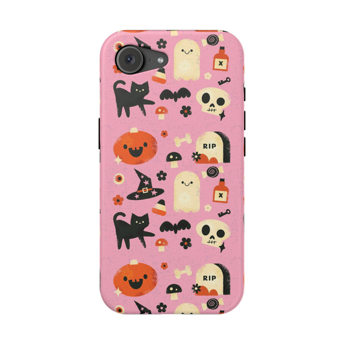 Cute Pink Halloween Magnetic Impact Phone Case — Ghosts, Pumpkins & Skulls