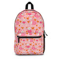 Pink Valentine Poodle Hearts Backpack — Cute Dog Print School Bag