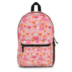 Pink Valentine Poodle Hearts Backpack — Cute Dog Print School Bag