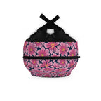 Pink Floral Backpack — Cherry Blossom Pattern School & Travel Bag