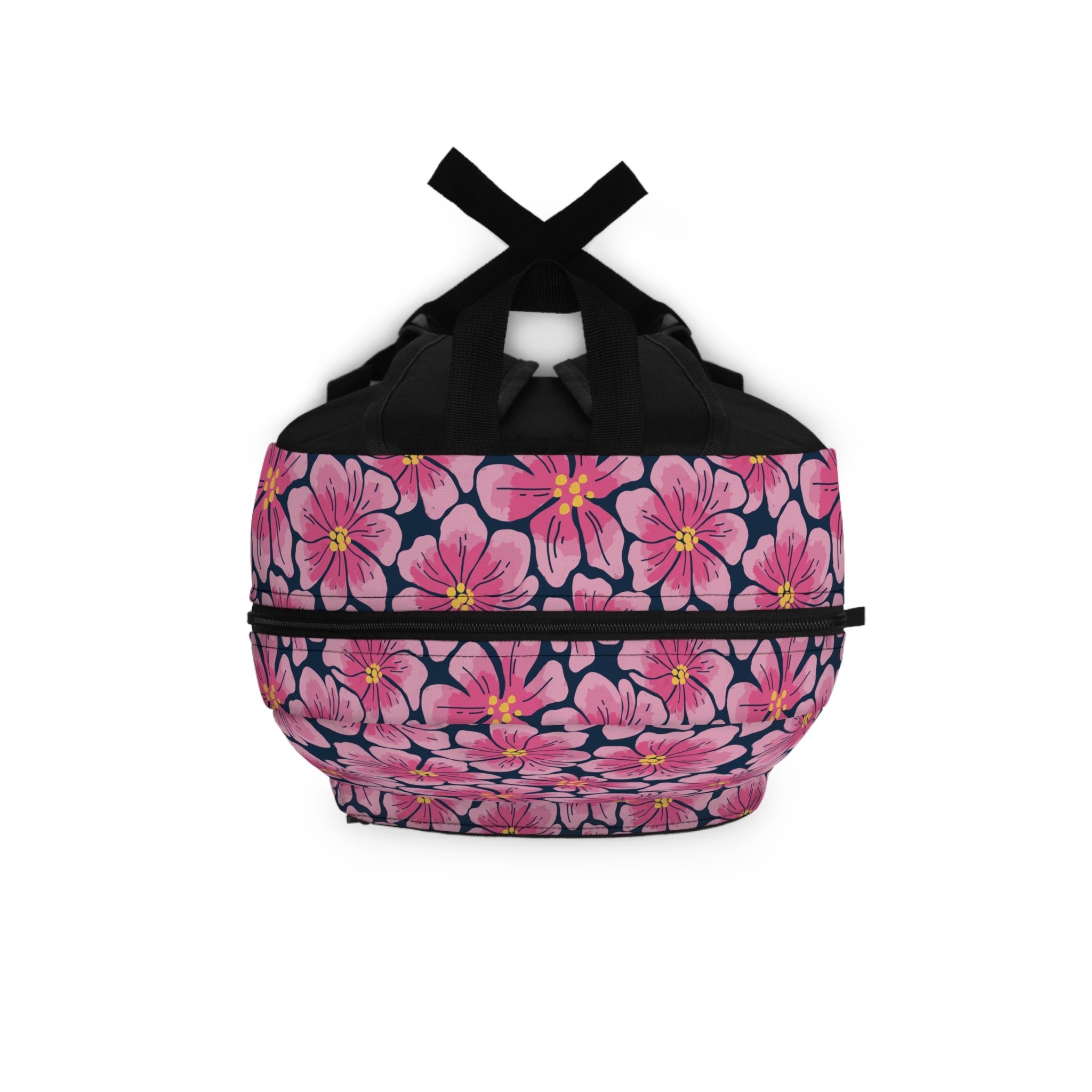 Pink Floral Backpack — Cherry Blossom Pattern School & Travel Bag