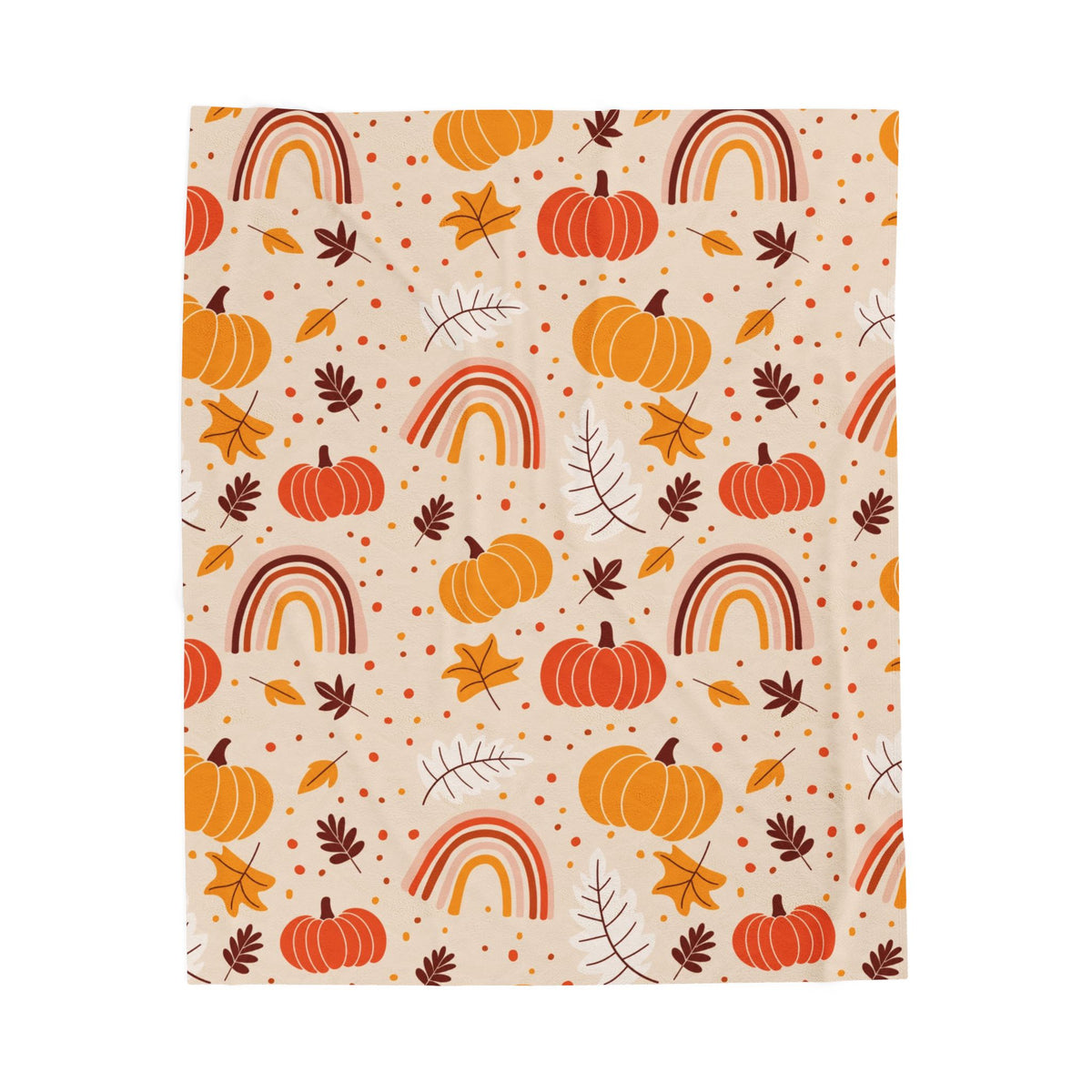 Halloween Pumpkin Rainbow Velveteen Plush Blanket