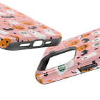 Halloween Cute Pattern Phone Case — Pink Ghosts, Pumpkins & Bats Magnetic Impact-Resistant
