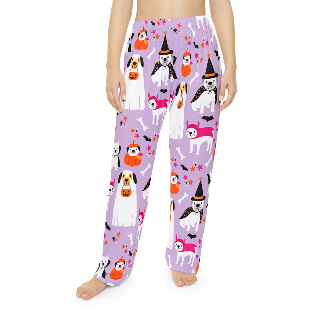 Halloween Dog Print Pajama Pants — Women's Cozy Loungewear