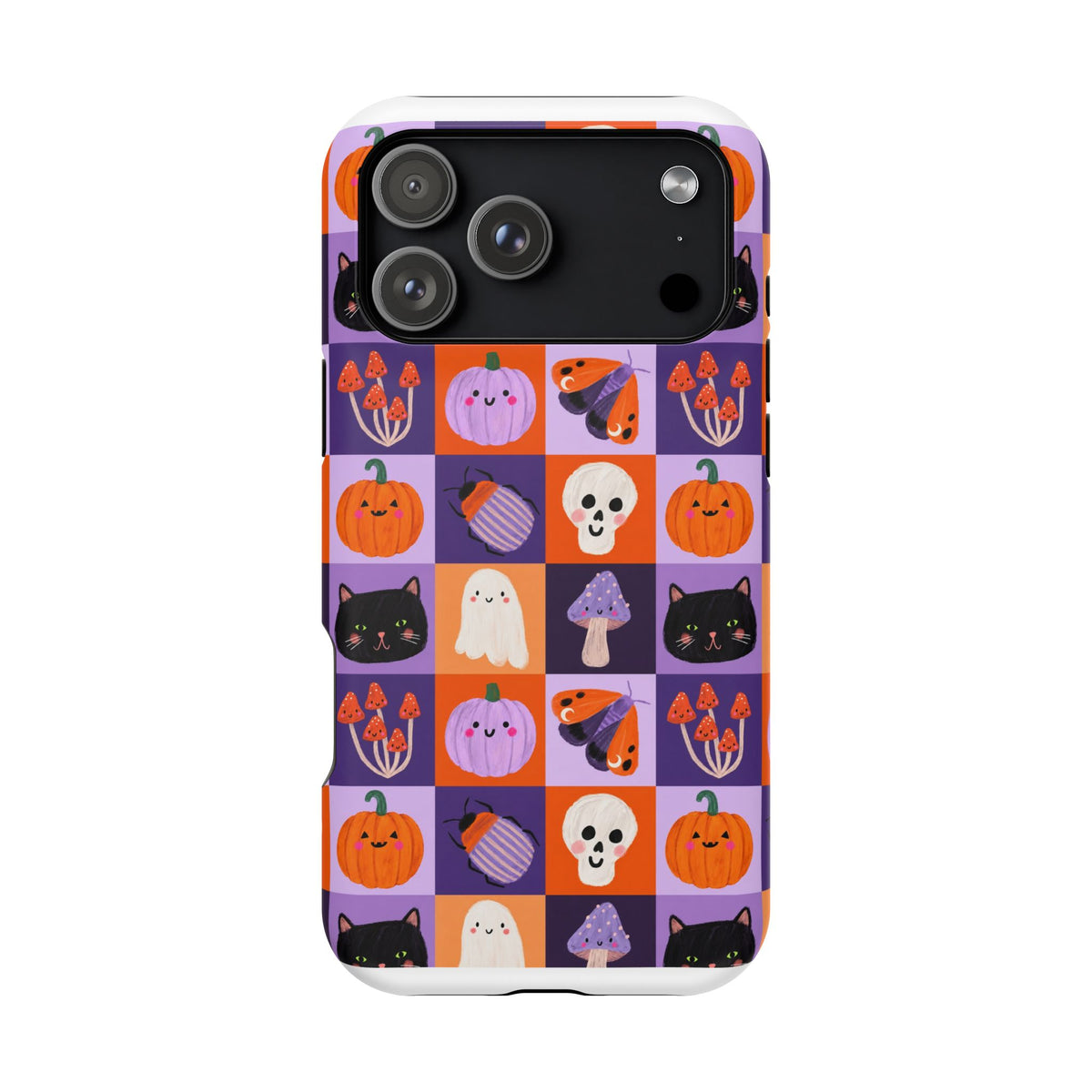 Halloween Pattern Magnetic Impact-Resistant Phone Case — Cute Pumpkins, Cats & Ghosts