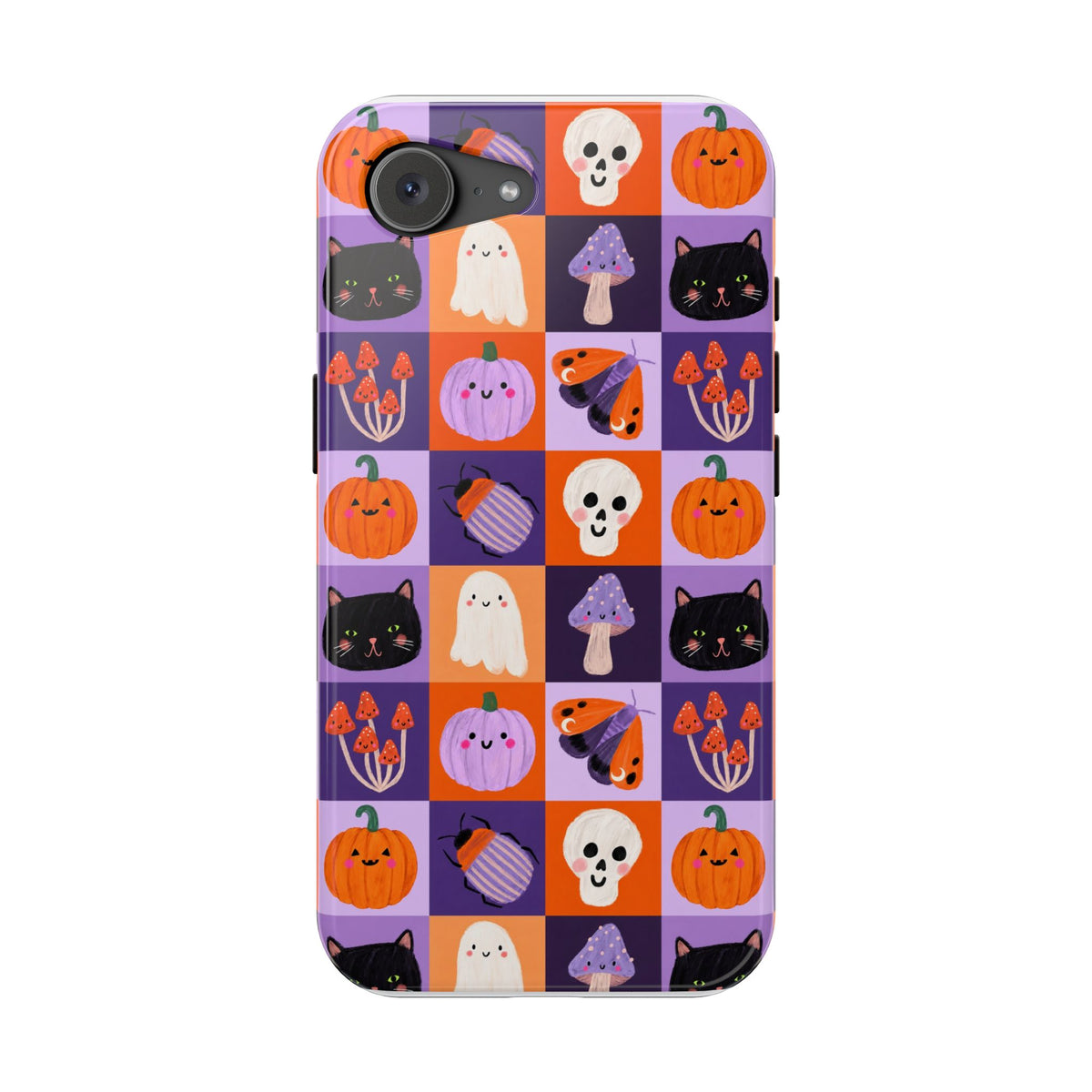 Halloween Pattern Magnetic Impact-Resistant Phone Case — Cute Pumpkins, Cats & Ghosts