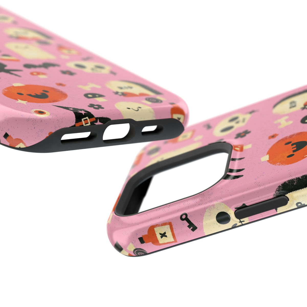 Cute Pink Halloween Magnetic Impact Phone Case — Ghosts, Pumpkins & Skulls