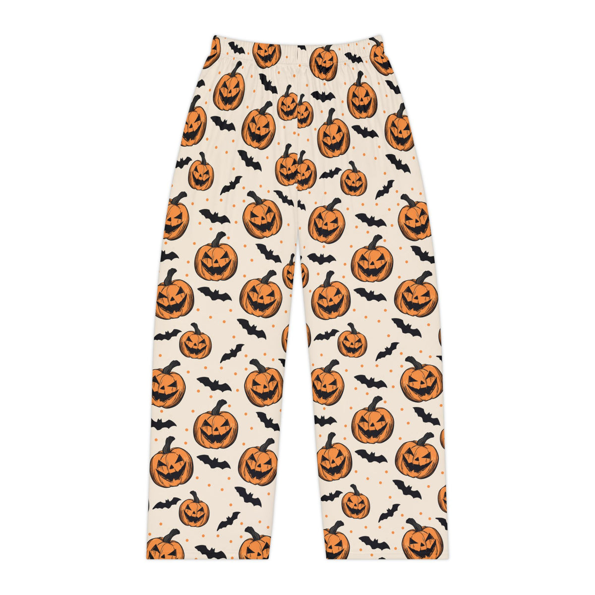 Halloween Pumpkin & Bat Women's Pajama Pants — Cozy Spooky Sleepwear