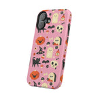 Cute Pink Halloween Magnetic Impact Phone Case — Ghosts, Pumpkins & Skulls