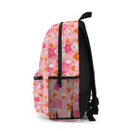 Pink Valentine Poodle Hearts Backpack — Cute Dog Print School Bag