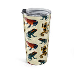 20oz Costa Rican Frog Pattern Tumbler — Colorful Poison Dart Frog Travel Cup