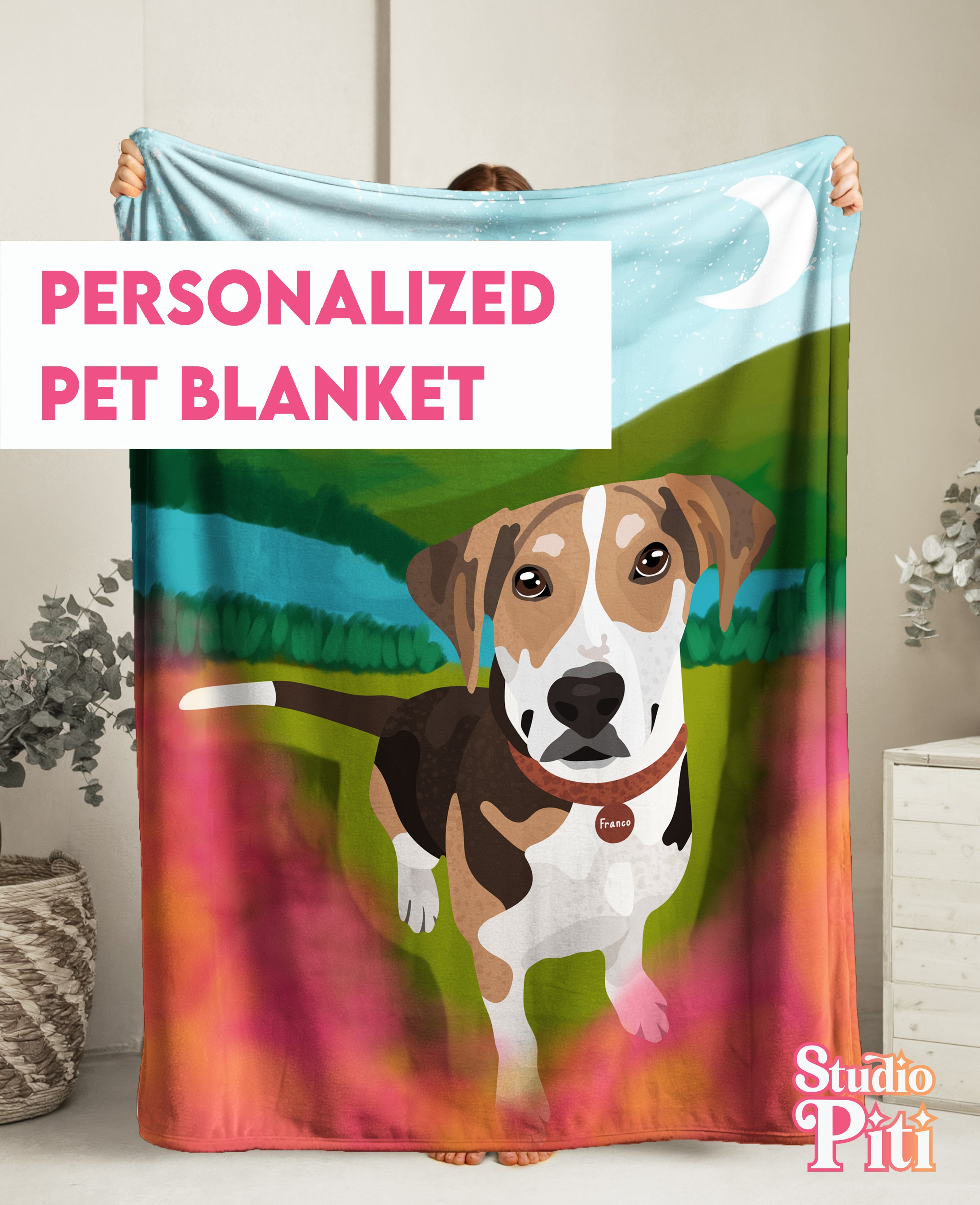 Personalized pet blanket - Ilustration